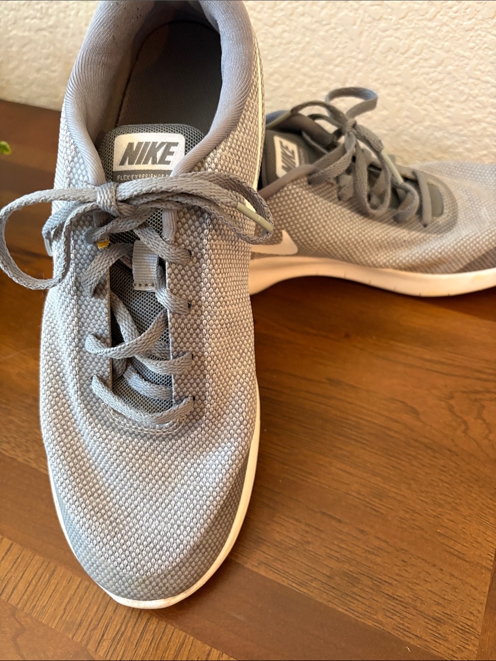 Nike Light Gray Mesh Athletic Sneakers